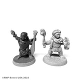 Reaper Bones USA: Halfling River Witch and Druid (07105) - Unpainted