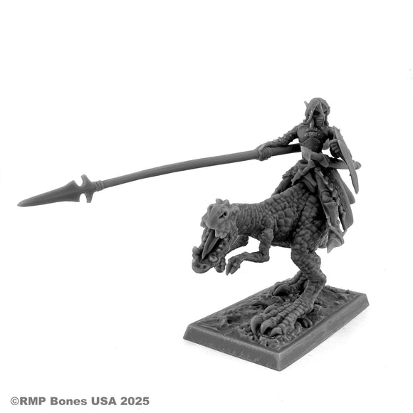 Reaper Bones USA: Dark Elf Hero on Lizard (30234)