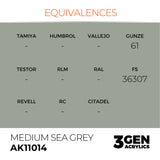 AK Interactive 3GEN: Medium Sea Grey (17ml) (AK11014)