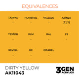 AK Interactive 3GEN: Dirty Yellow (17ml) (AK11043)