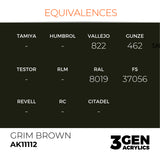 AK Interactive 3GEN: Grim Brown (17ml) (AK11112)