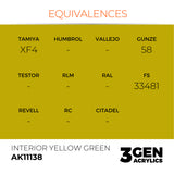AK Interactive 3GEN: Interior Yellow Green (17ml) (AK11138)