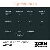 AK Interactive 3GEN: Anthracite Grey (17ml) (AK11167)