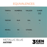 AK Interactive 3GEN: Metallic Blue - Metallic (17ml) (AK11199)