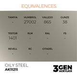 AK Interactive 3GEN: Oily Steel - Metallic (17ml) (AK11211)
