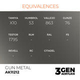 AK Interactive 3GEN: Gun Metal - Metallic (17ml) (AK11212)