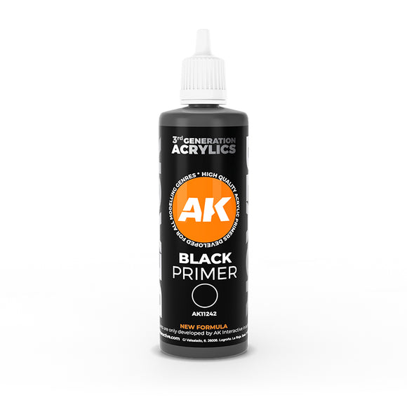 AK Interactive 3GEN: Black Primer (100ml) (AK11242)
