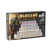 AK Interactive 3GEN: Wargame Paint It All Box - 72 Colors + 2 Brushes + Mat (AK11783)