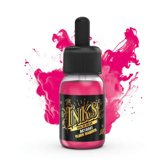 AK Interactive The Inks: Fluor Magenta (30ml) (AK16041)
