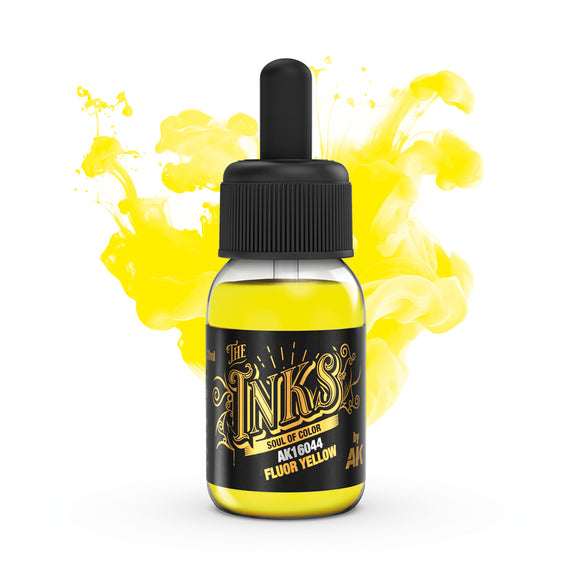 AK Interactive The Inks: Fluor Yellow (30ml) (AK16044)