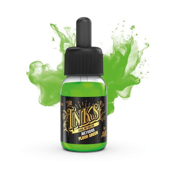 AK Interactive The Inks: Fluor Green (30ml) (AK16045)