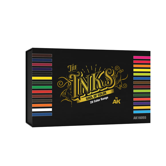 AK Interactive The Inks: Special Box Full Range (28 Colors x 30ml) (AK16055)
