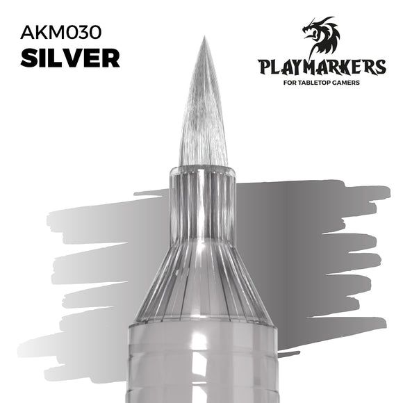 AK Interactive Playmarkers: Silver (Metallic) (AKM030)