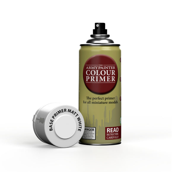 The Army Painter Colour Primer: Matt White (400ml) (CP3002) - SLOW SHIPPING, READ SHIPPING RESTRICTIONS BEFORE BUYING