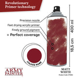 The Army Painter Colour Primer: Matt White (400ml) (CP3002) - SLOW SHIPPING, READ SHIPPING RESTRICTIONS BEFORE BUYING