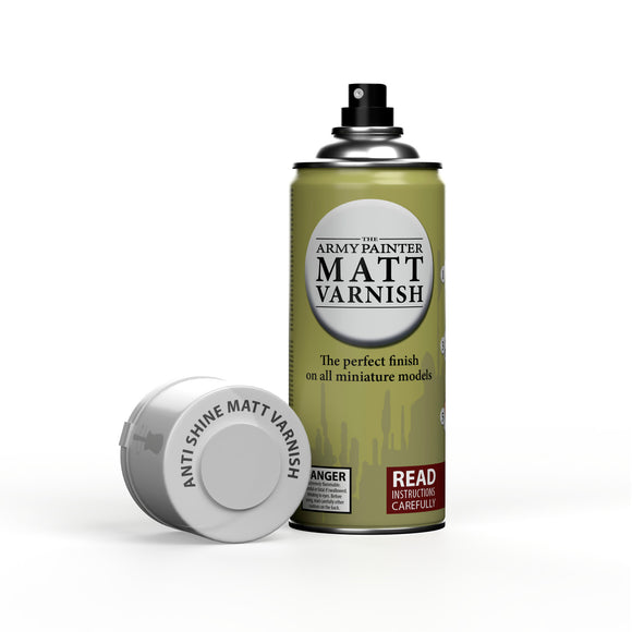 The Army Painter Colour Primer: Matt Varnish (400ml) (CP3003) - SLOW SHIPPING, READ SHIPPING RESTRICTIONS BEFORE BUYING