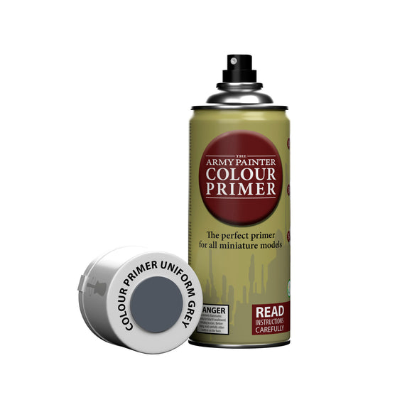 The Army Painter Colour Primer: Uniform Grey (400ml) (CP3010) - SLOW SHIPPING, READ SHIPPING RESTRICTIONS BEFORE BUYING