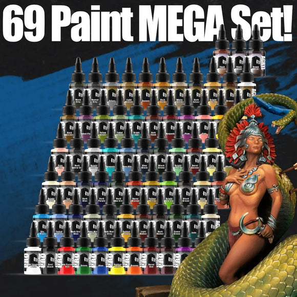 Monument Hobbies Pro Acryl: 69 Color Pro Acryl Mega Set! (Bundle) (MPA-SET-MEGA)