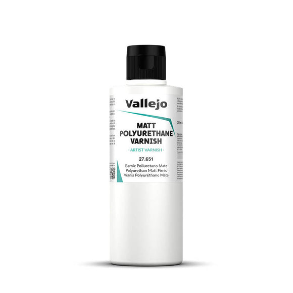 Vallejo Auxiliaries: Matt Polyurethane Varnish (200ml) (27.651)