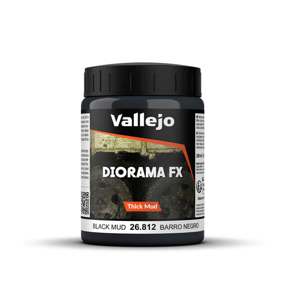 Vallejo Diorama FX: Black Mud (200ml) (26.812)