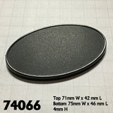 Reaper Base Boss: 75mm x 46mm Oval Gaming Base (10) (74066)