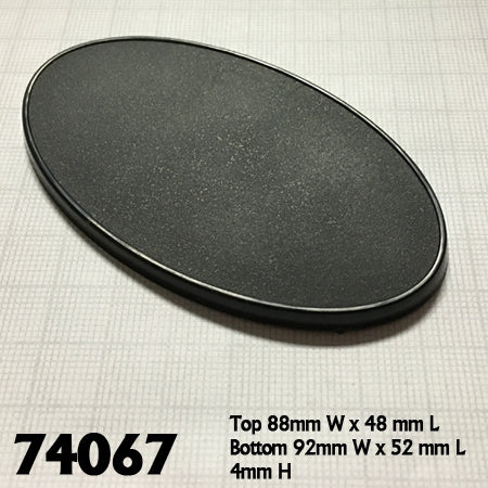 Reaper Base Boss: 90mm x 52mm Oval Gaming Base (10) (74067)
