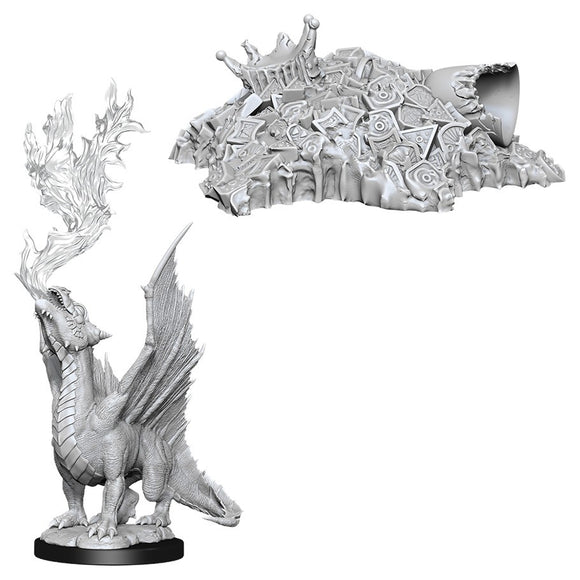 D&D Nolzur's Marvelous Miniatures: Gold Dragon Wyrmling & Small Treasure Pile (90028)