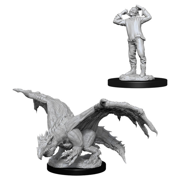 D&D Nolzur's Marvelous Miniatures: Green Dragon Wyrmling & Afflicted Elf (90029)