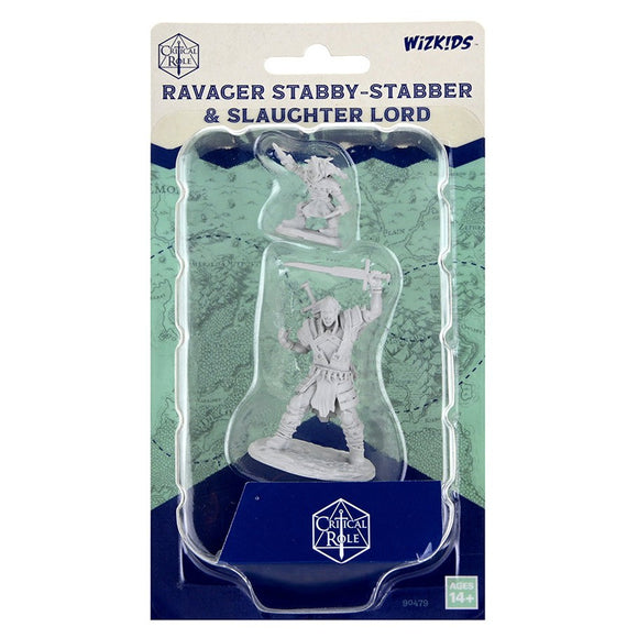 Critical Role Unpainted Miniatures: Ravager Stabby-Stabber & Slaughter Lord (90479) - LAST CHANCE: Won't be restocked!